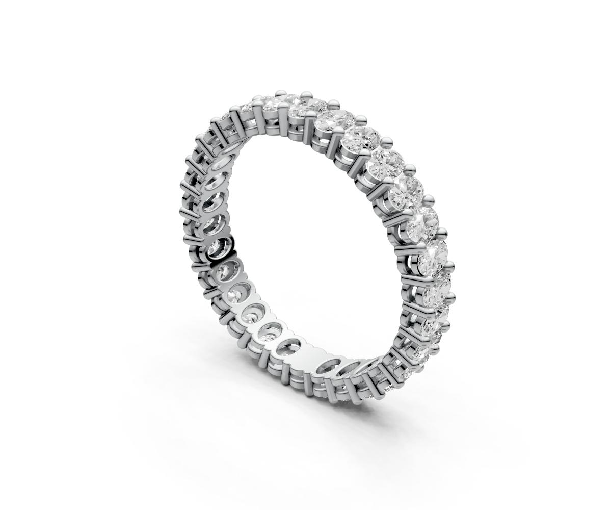 0.05ct Vertical Oval Eternity Ring