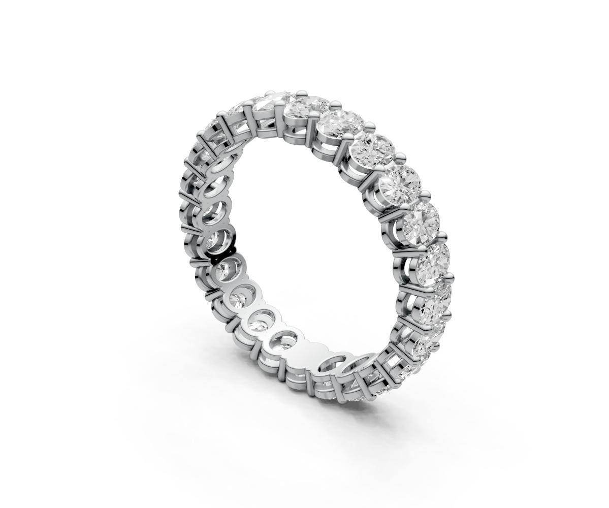 0.1ct Vertical Oval Eternity Ring