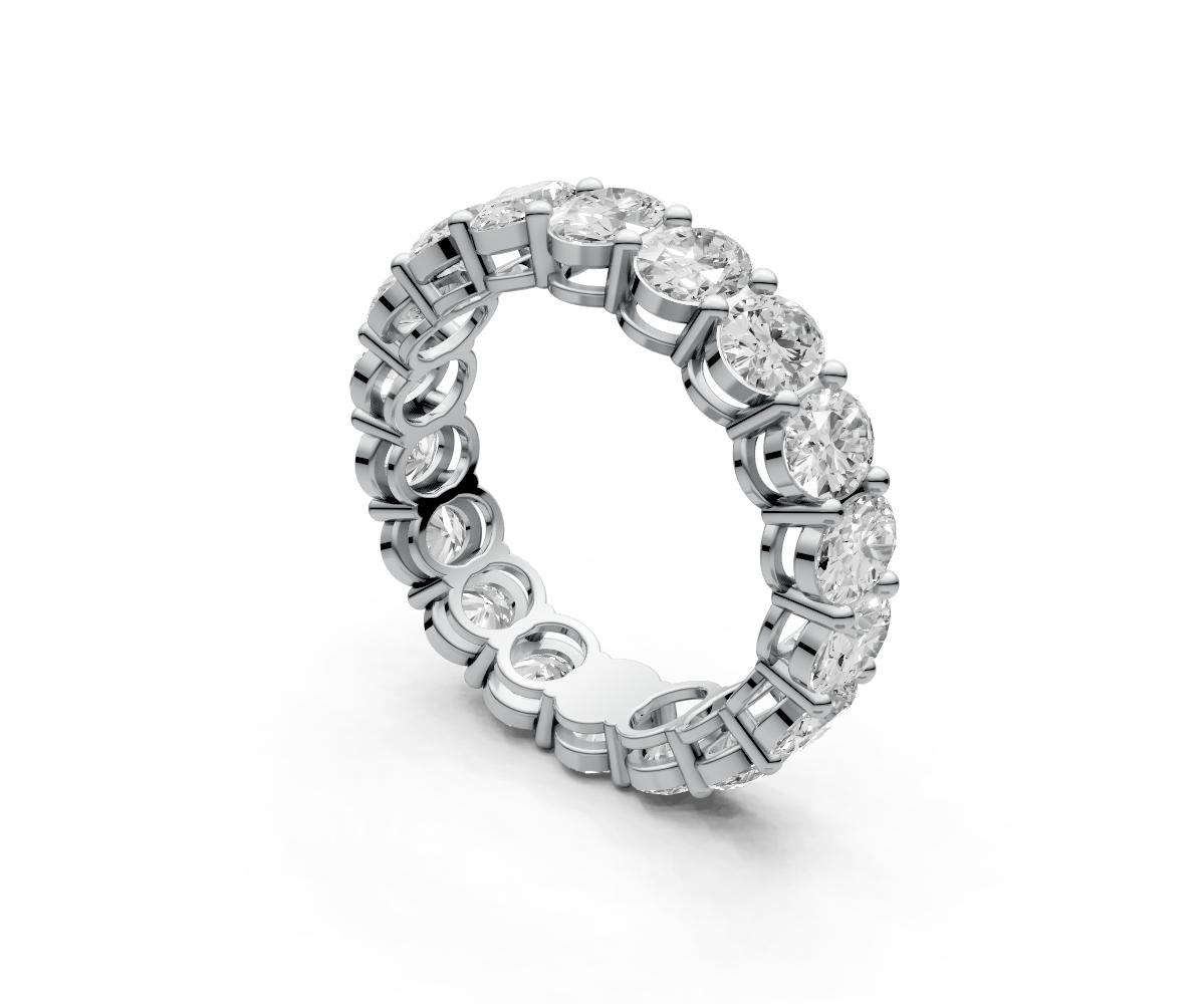 0.2ct Vertical Oval Eternity Ring