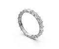 0.1ct Horizontal Emerald Eternity Ring