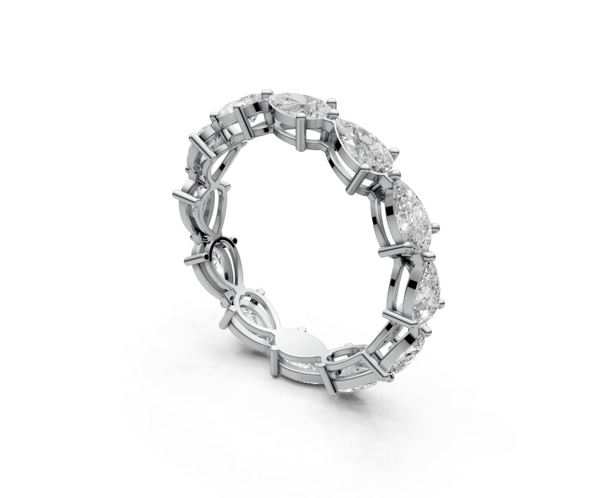 0.2ct Back - Back Pear Eternity Ring
