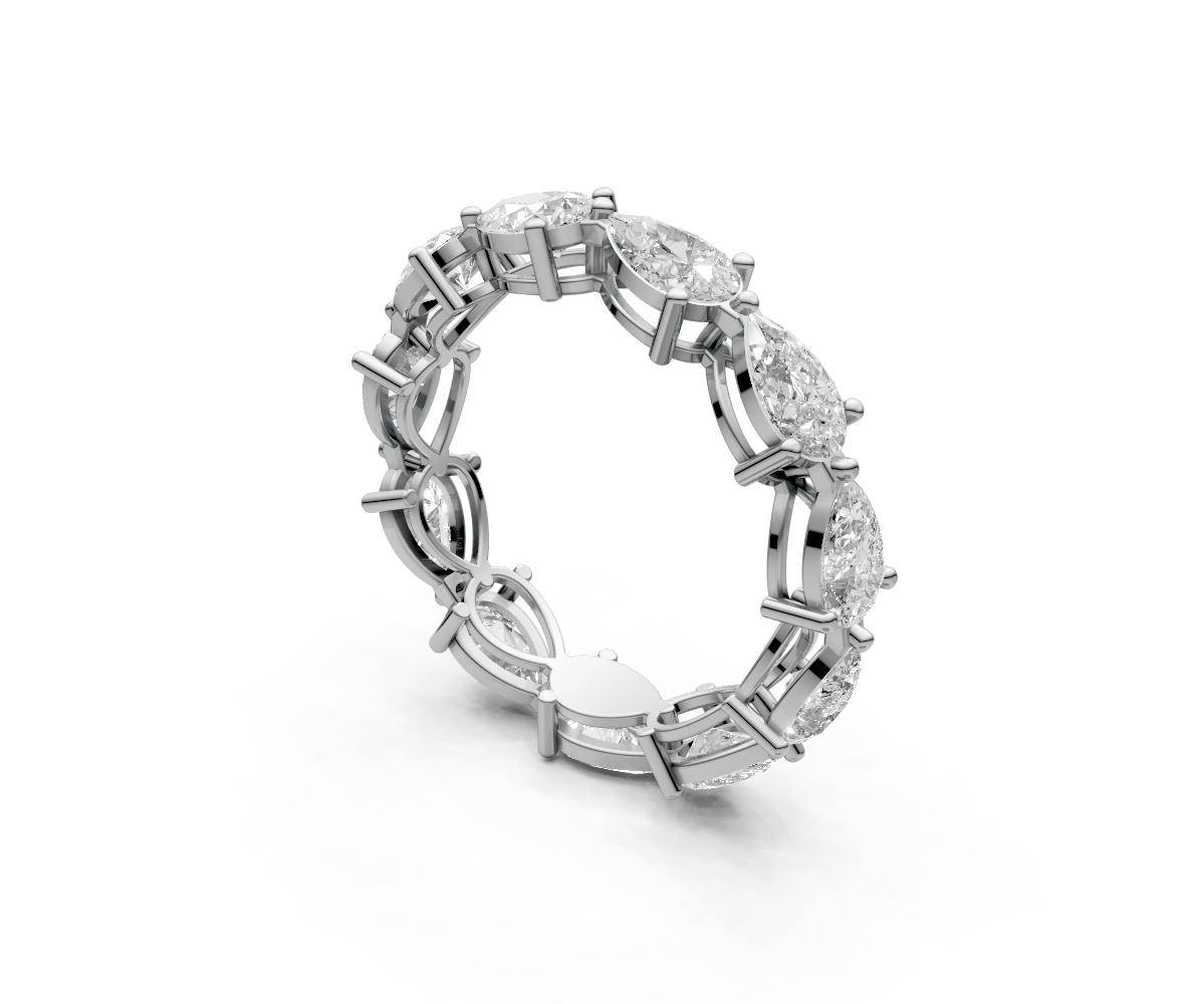 0.25ct Back - Back Pear Eternity Ring