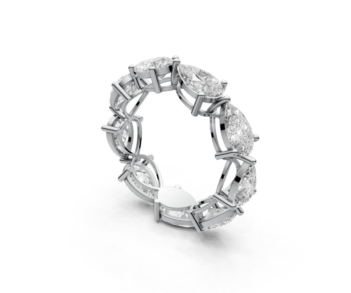 0.5ct Back - Back Pear Eternity Ring