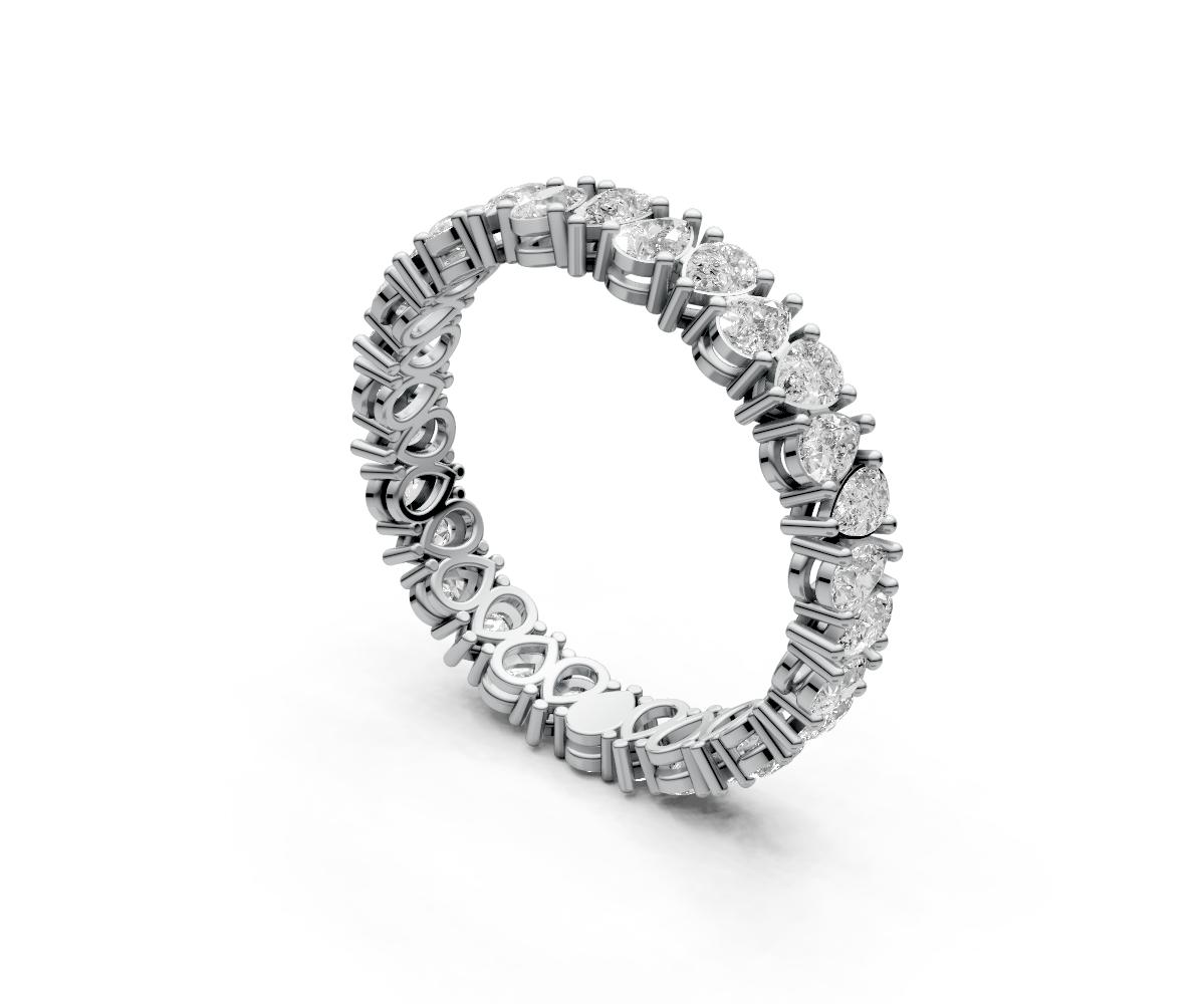 0.05ct Up & Down Pear Eternity Ring
