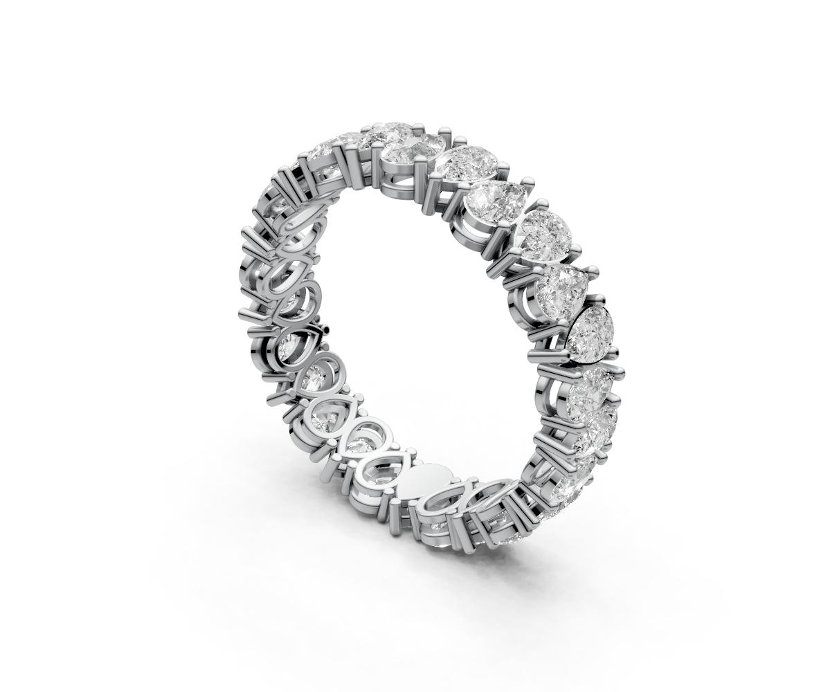 0.1ct Up & Down Pear Eternity Ring
