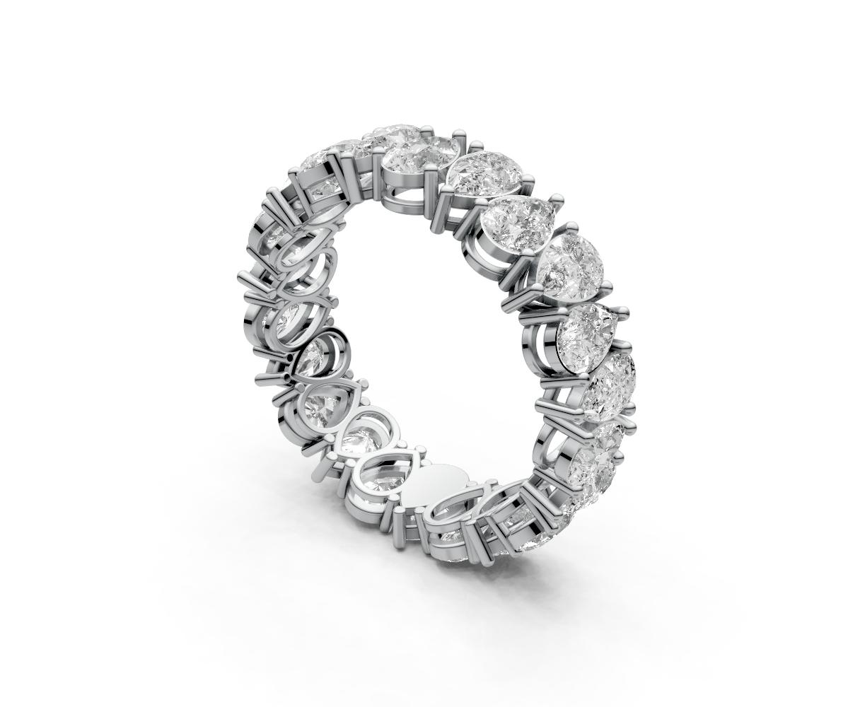0.15ct Up & Down Pear Eternity Ring