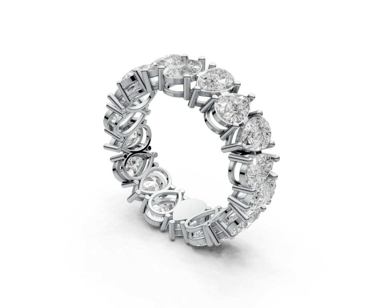 0.25ct Up & Down Pear Eternity Ring