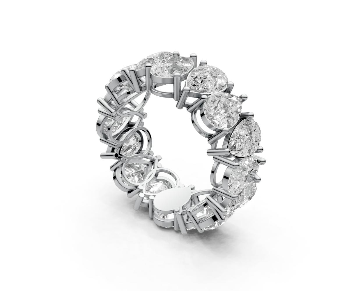 0.5ct Up & Down Pear Eternity Ring