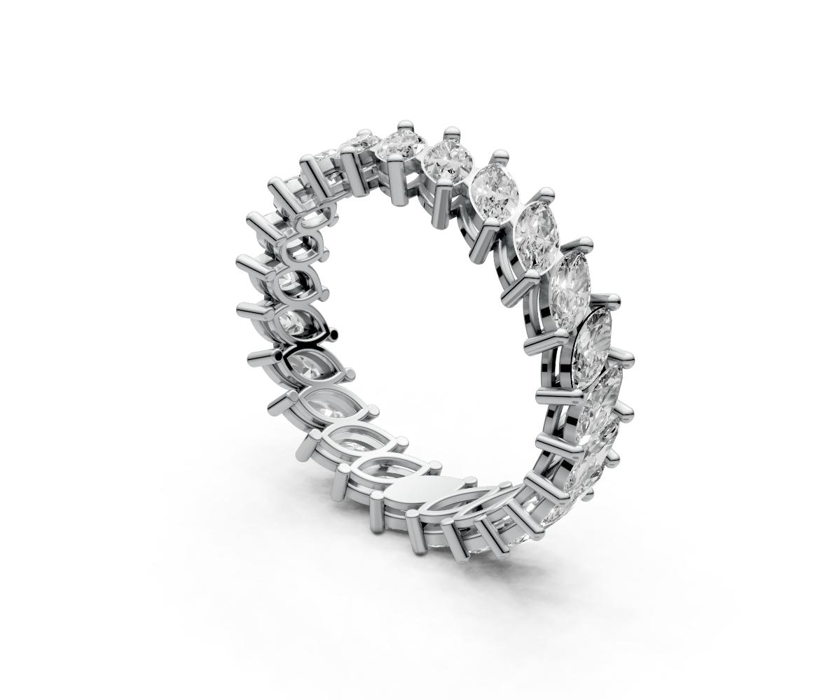 0.1ct Diagonal Marquise Eternity Ring