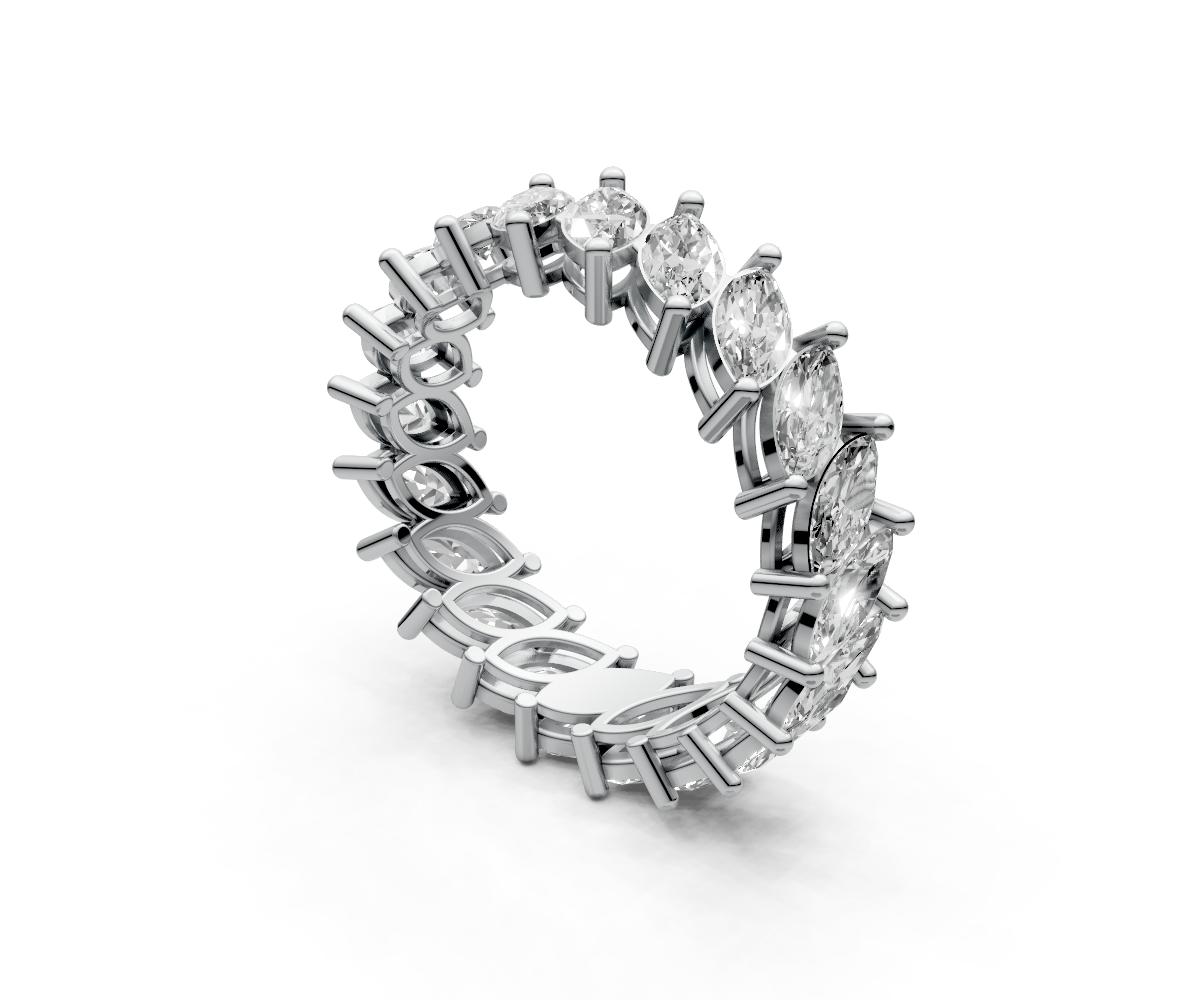 0.15ct Diagonal Marquise Eternity Ring