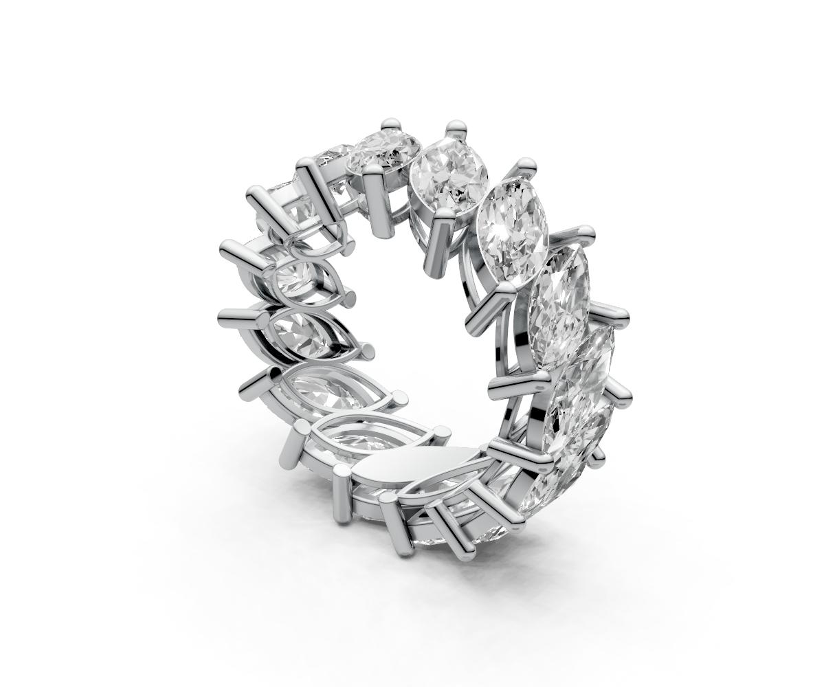 0.5ct Diagonal Marquise Eternity Ring