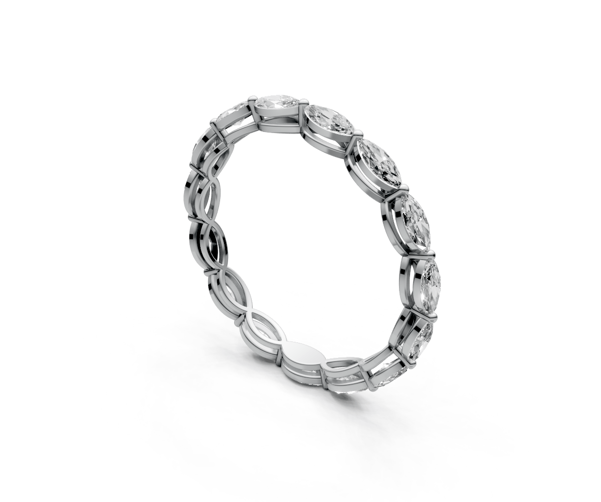 0.05ct Horizontal Marquise Eternity Ring
