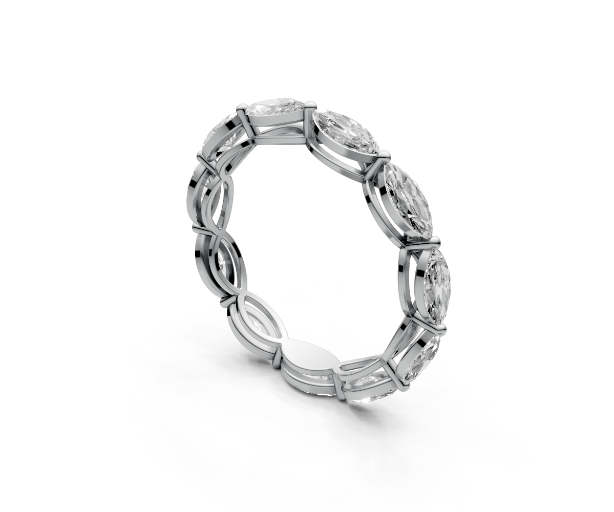 0.15ct Horizontal Marquise Eternity Ring