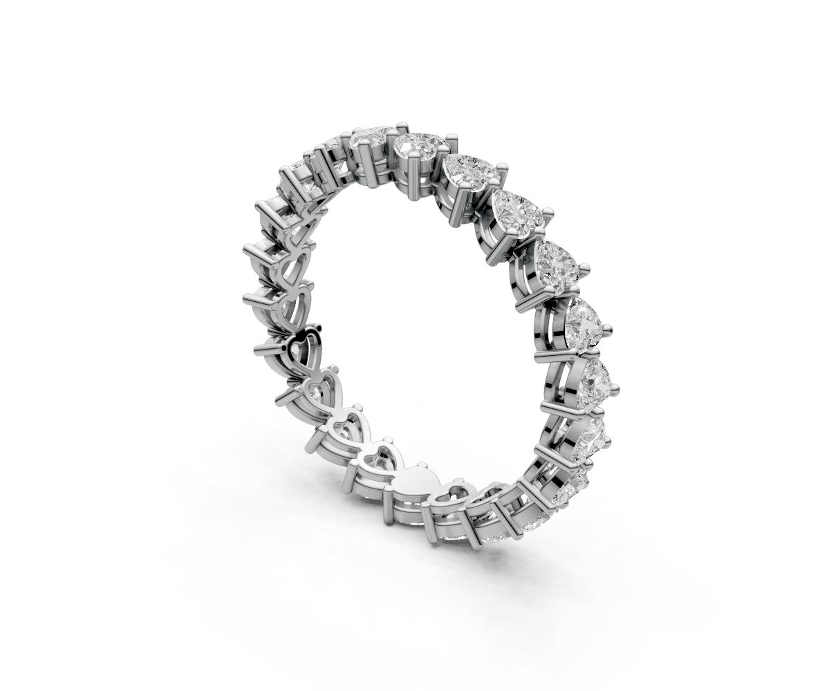0.05ct Back - Back Heart Eternity Ring