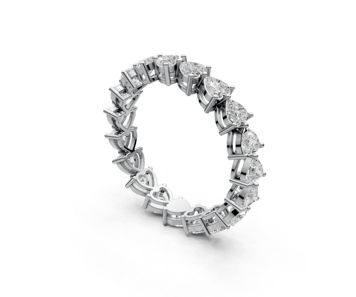 0.1ct Back - Back Heart Eternity Ring