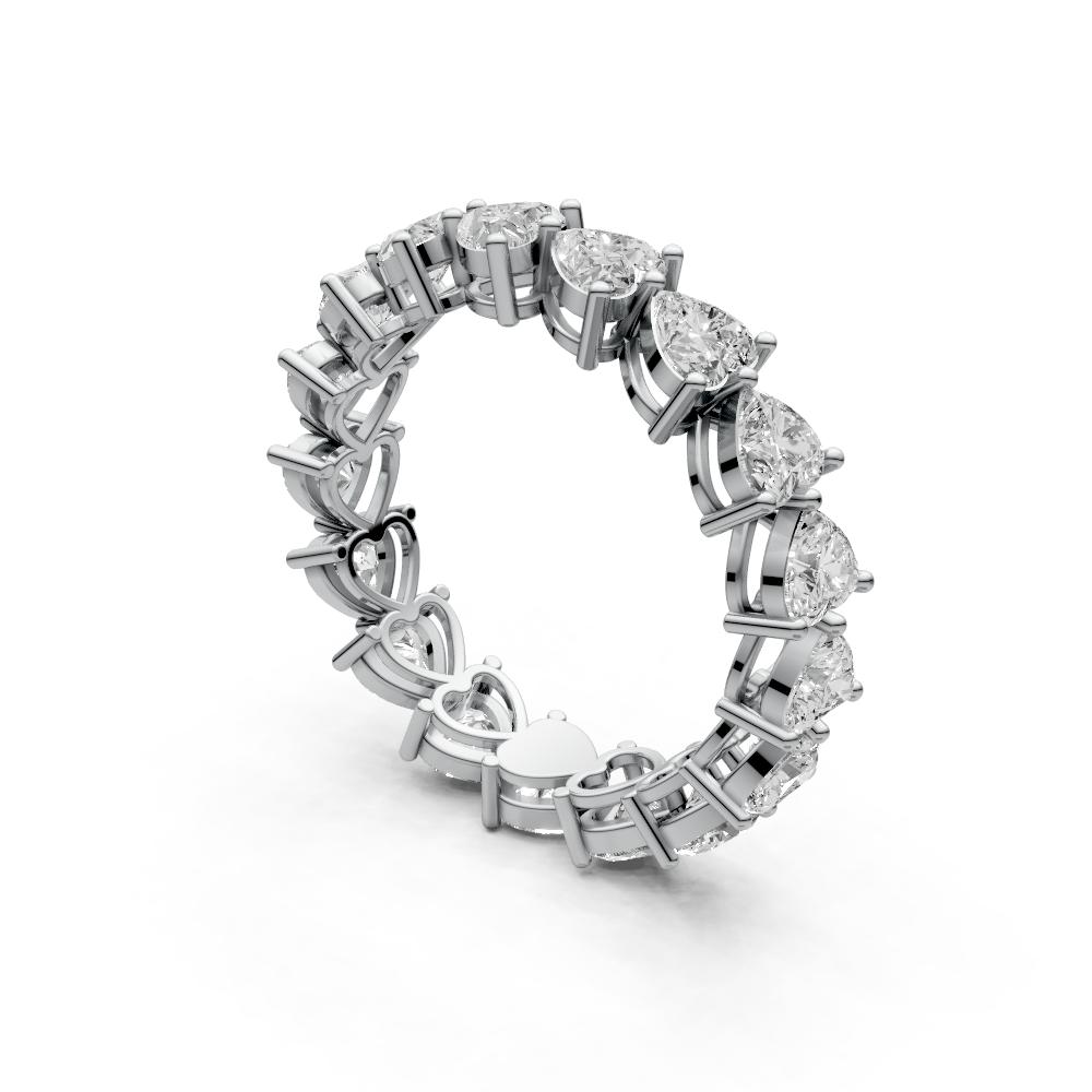 0.15ct Back - Back Heart Eternity Ring