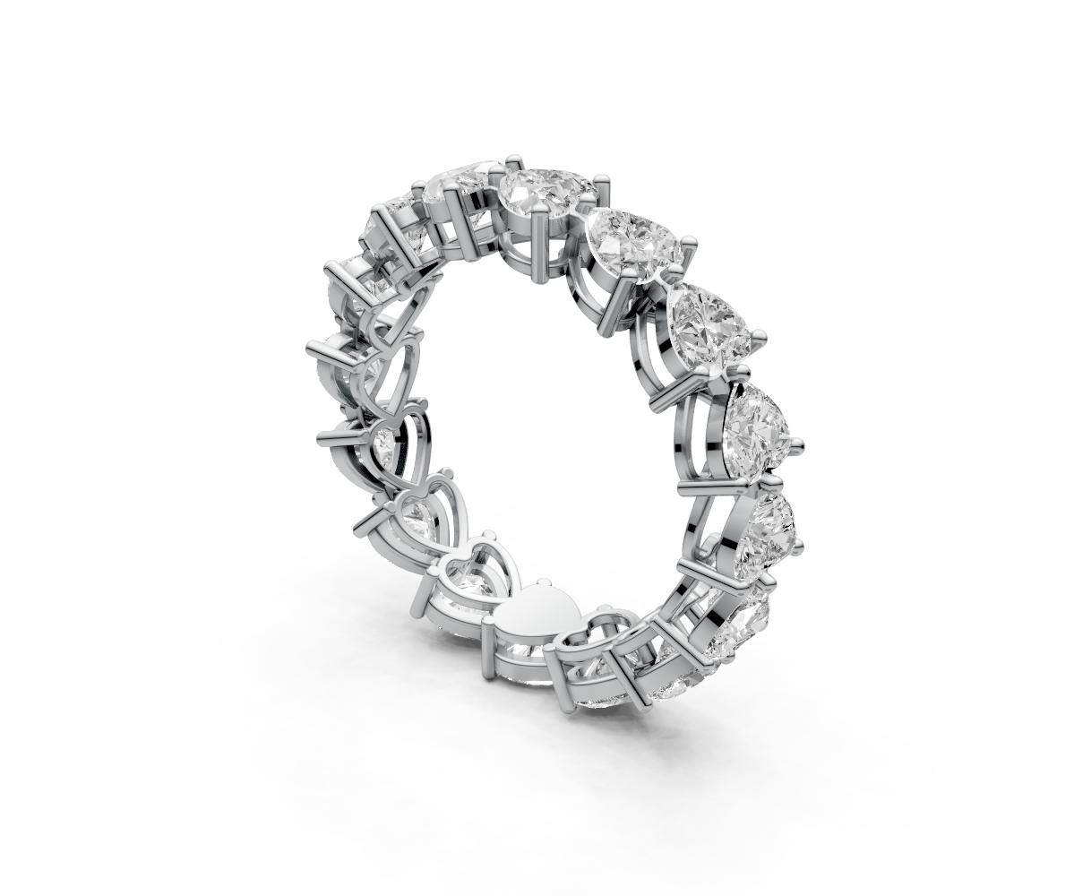 0.2ct Back - Back Heart Eternity Ring