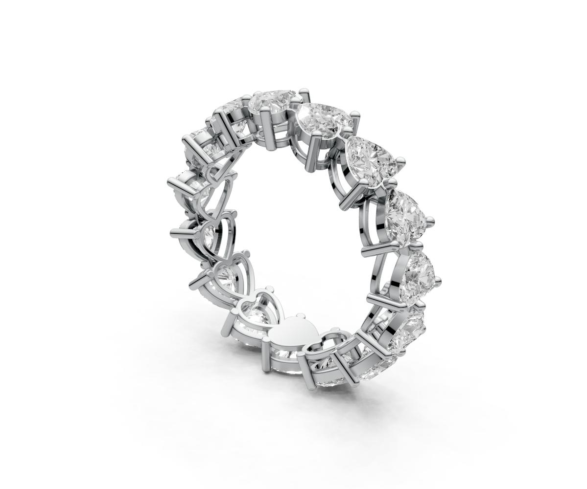 0.25ct Back - Back Heart Eternity Ring