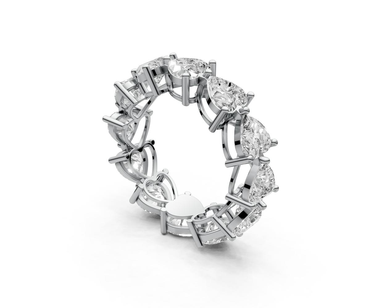 0.5ct Back - Back Heart Eternity Ring