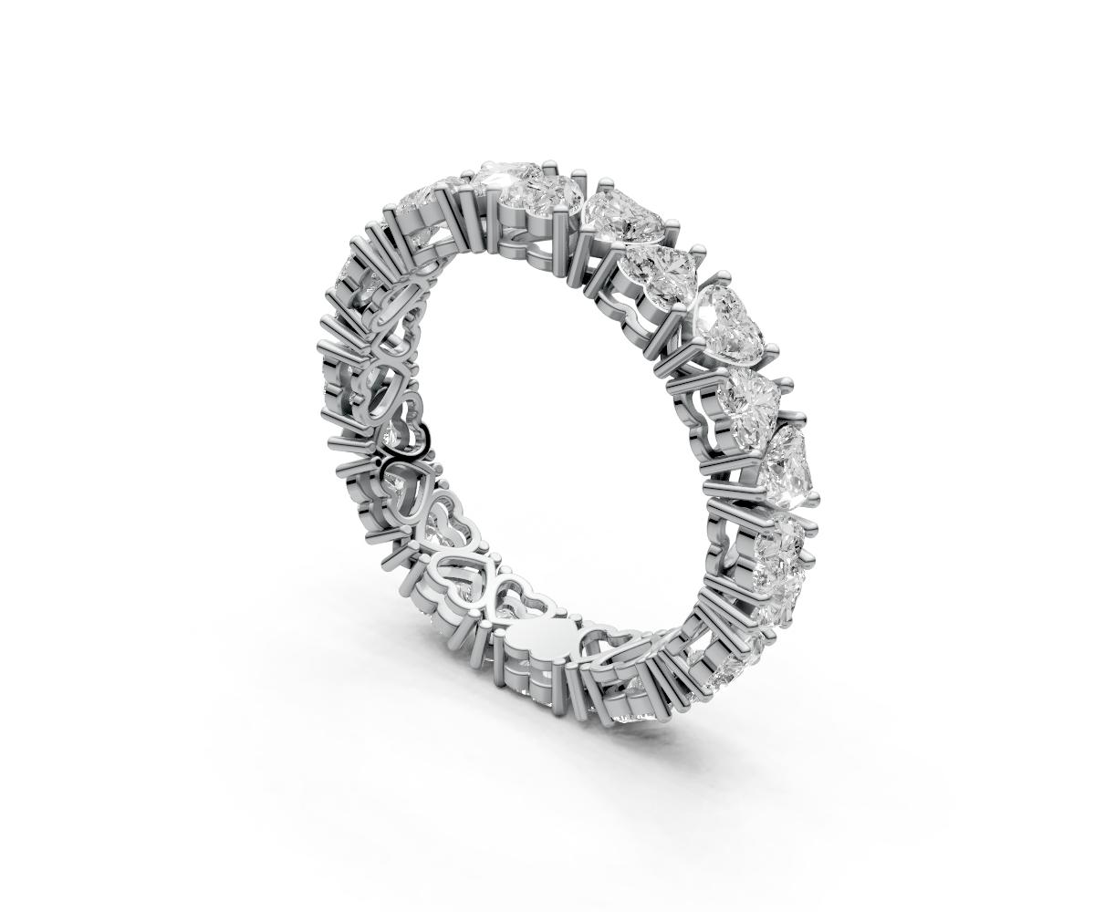 0.1ct Up & Down Heart Eternity Ring