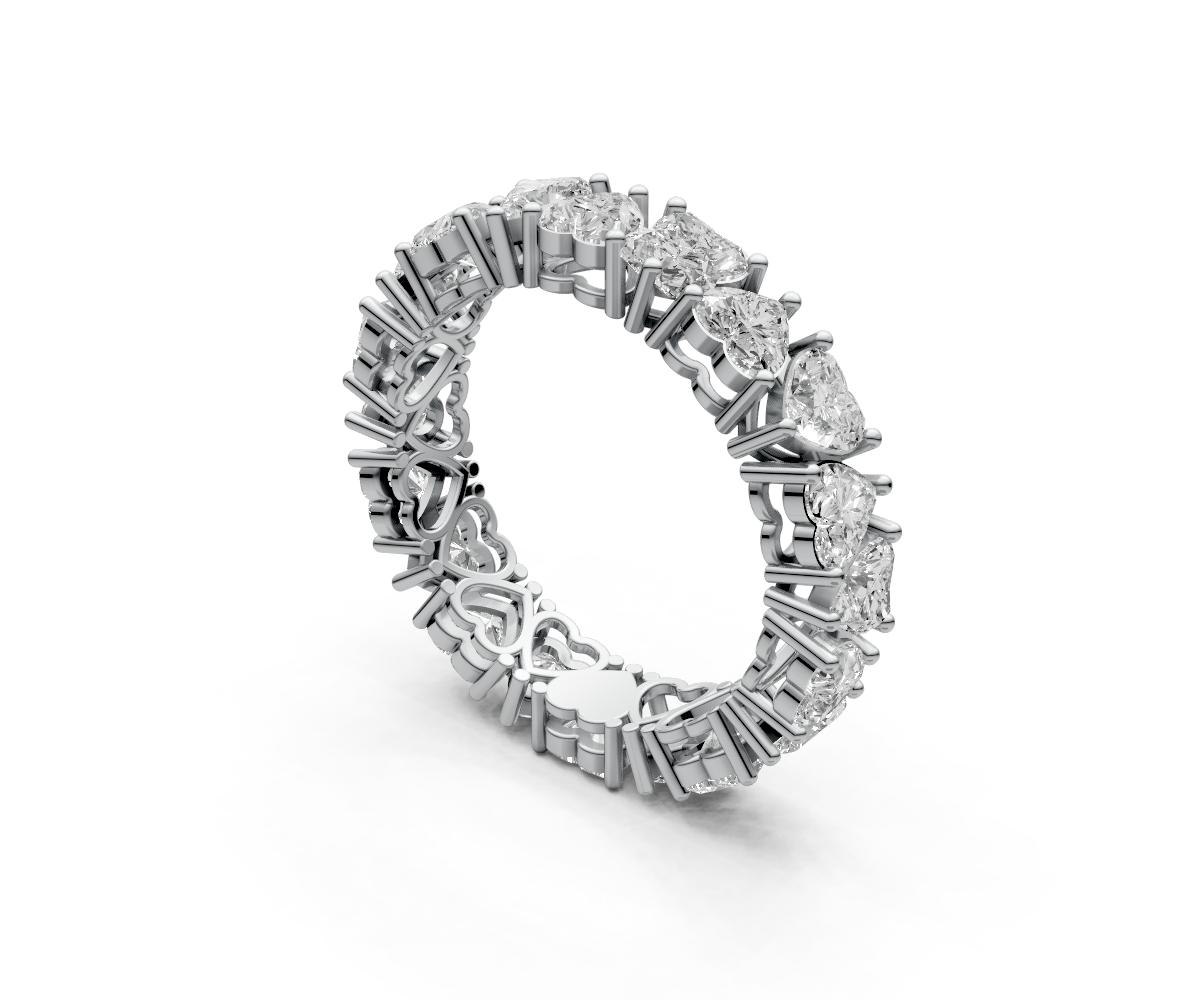 0.15ct Up & Down Heart Eternity Ring