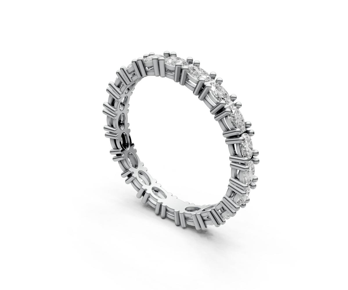 0.05ct Horizontal Oval Eternity Ring