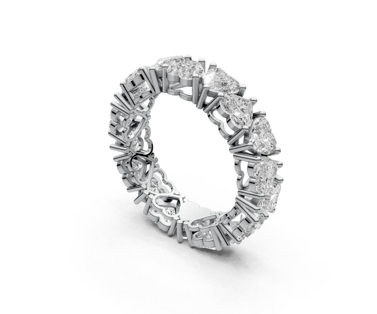 0.25ct Up & Down Heart Eternity Ring