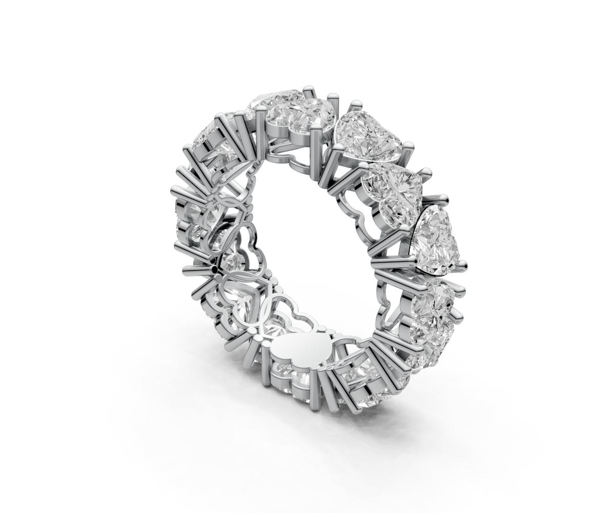 0.5ct Up & Down Heart Eternity Ring