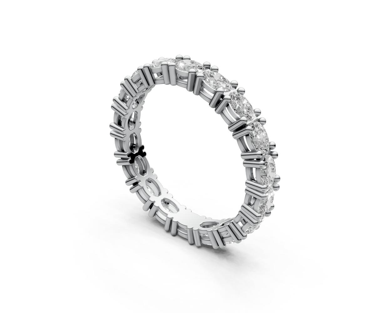 0.1ct Horizontal Oval Eternity Ring