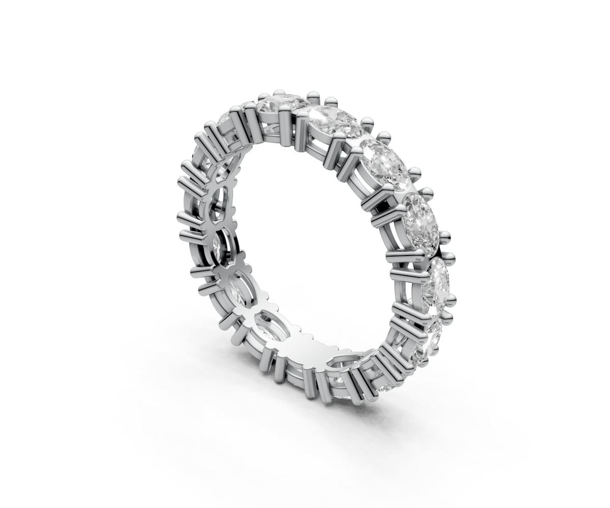 0.15ct Horizontal Oval Eternity Ring