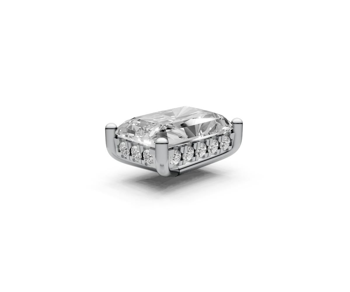 Radiant 1ct Centre Setting with Hidden Halo