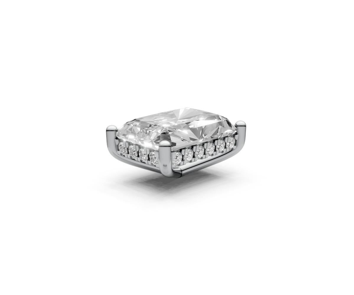Radiant 2ct Centre Setting with Hidden Halo