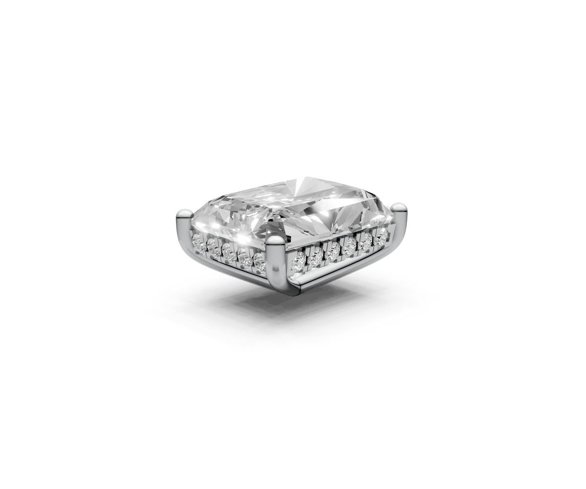 Radiant 3ct Centre Setting with Hidden Halo