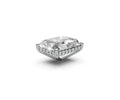 Radiant 4ct Centre Setting with Hidden Halo