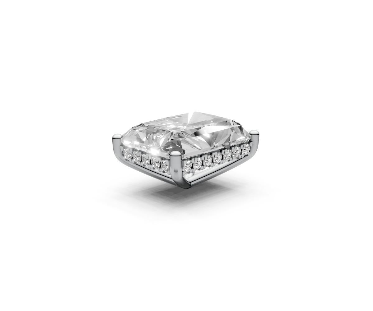 Radiant 4ct Centre Setting with Hidden Halo