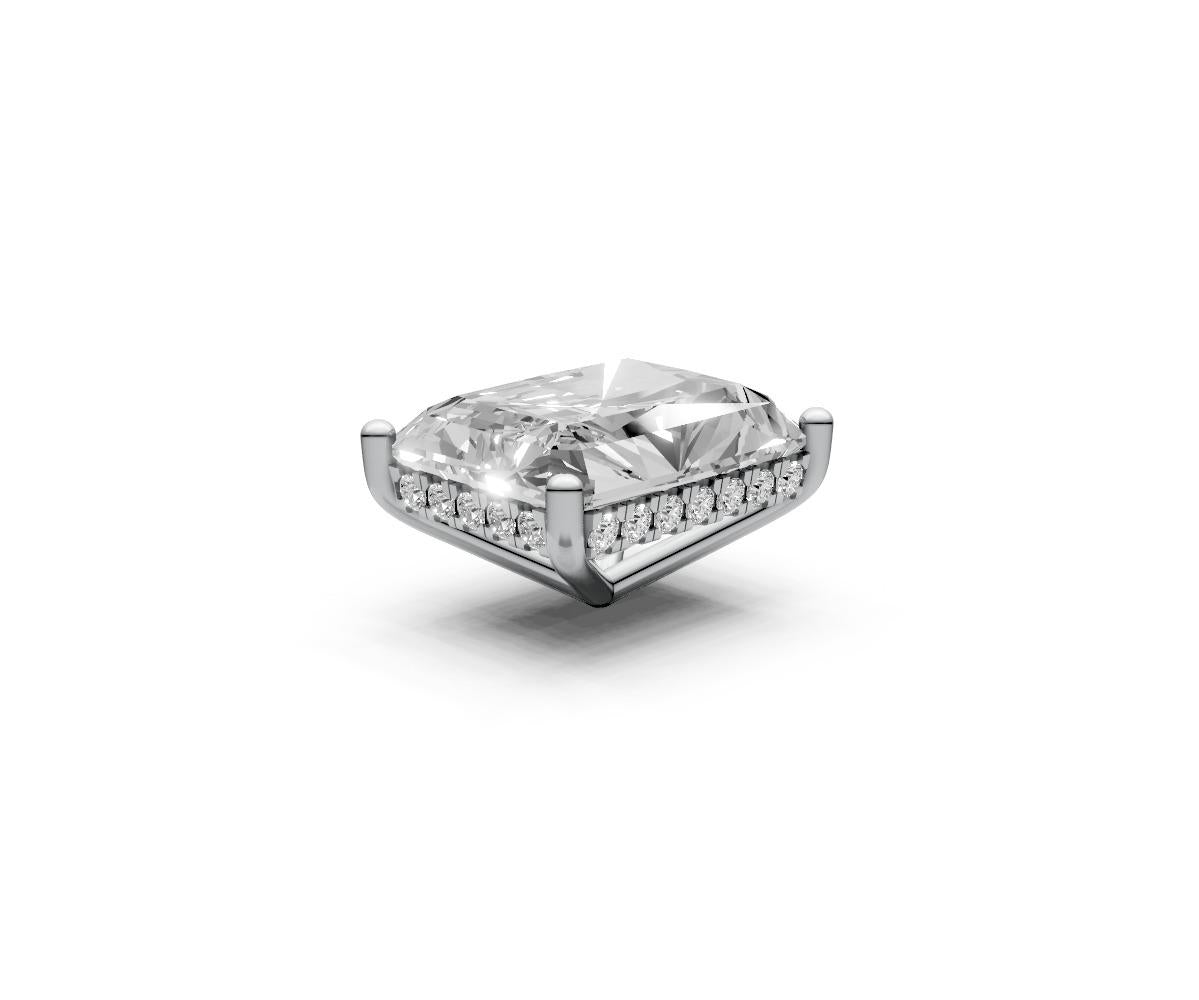 Radiant 5ct Centre Setting with Hidden Halo