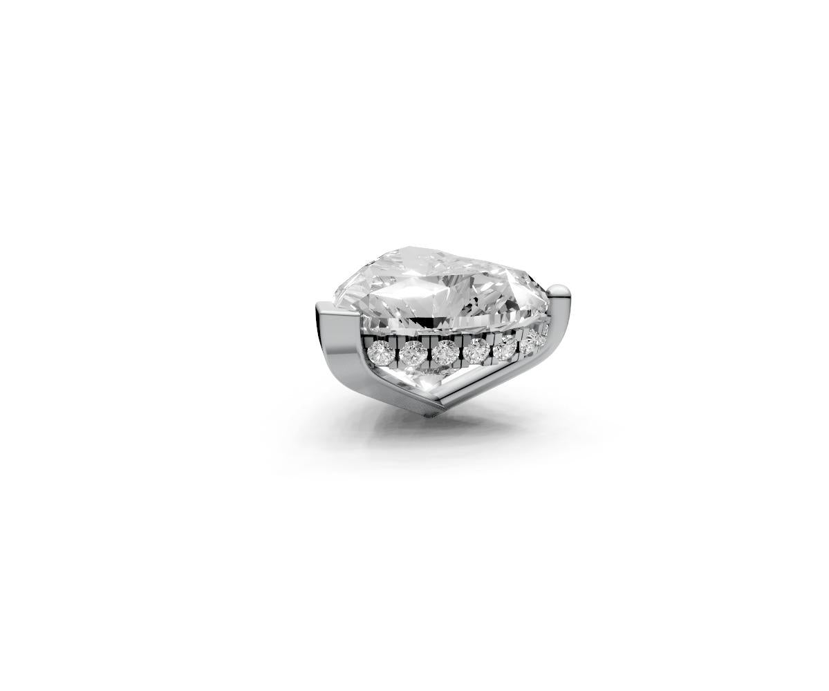 Heart 3ct Centre Setting with Hidden Halo