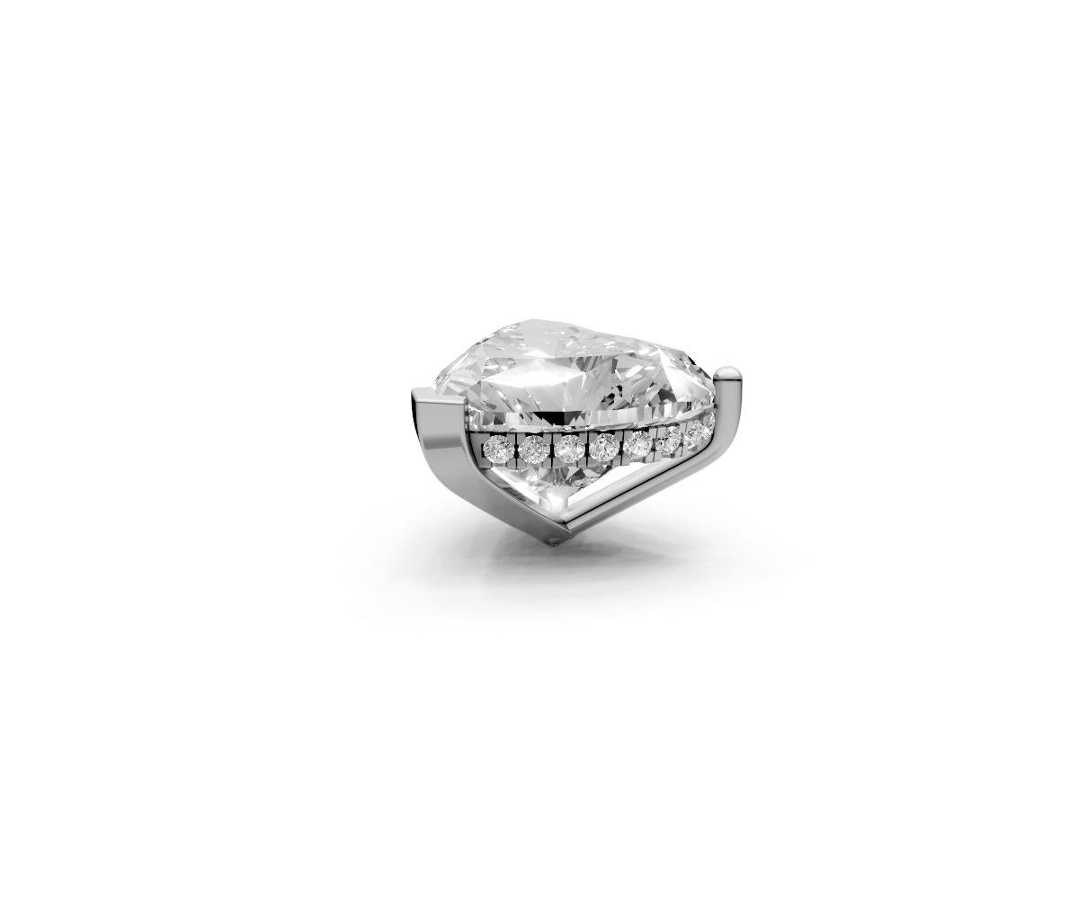 Heart 5ct Centre Setting with Hidden Halo