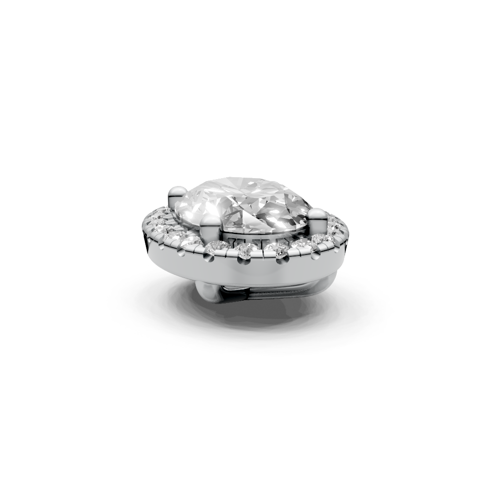 Oval 1ct Centre Setting with Halo