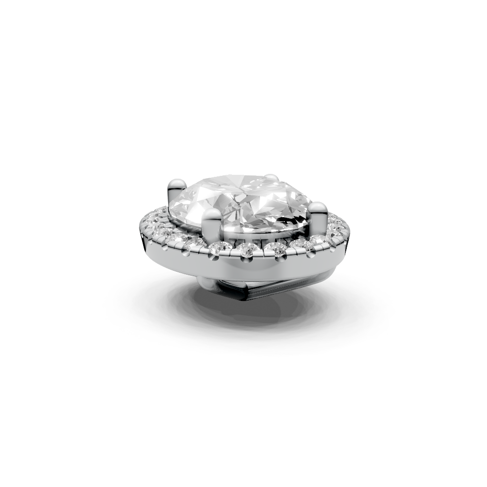 Oval 2ct Centre Setting with Halo