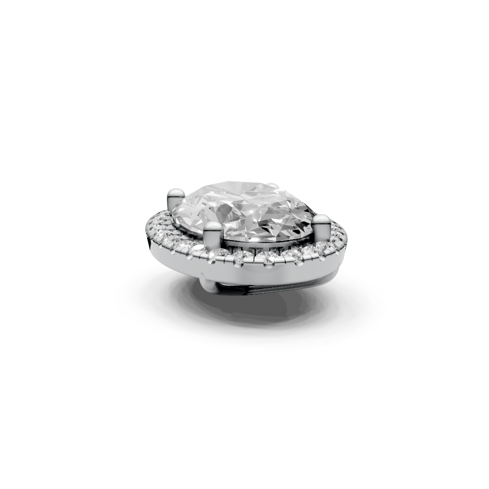 Oval 3ct Centre Setting with Halo