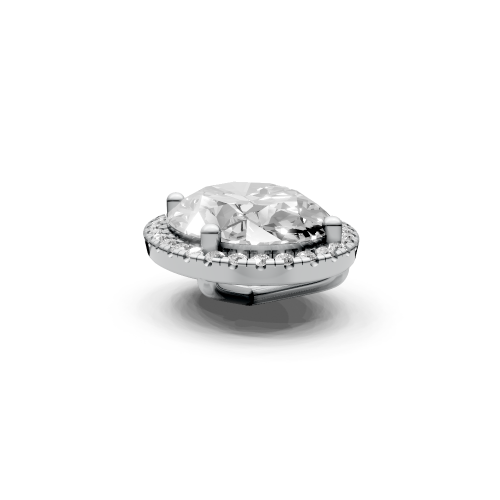 Oval 5ct Centre Setting with Halo