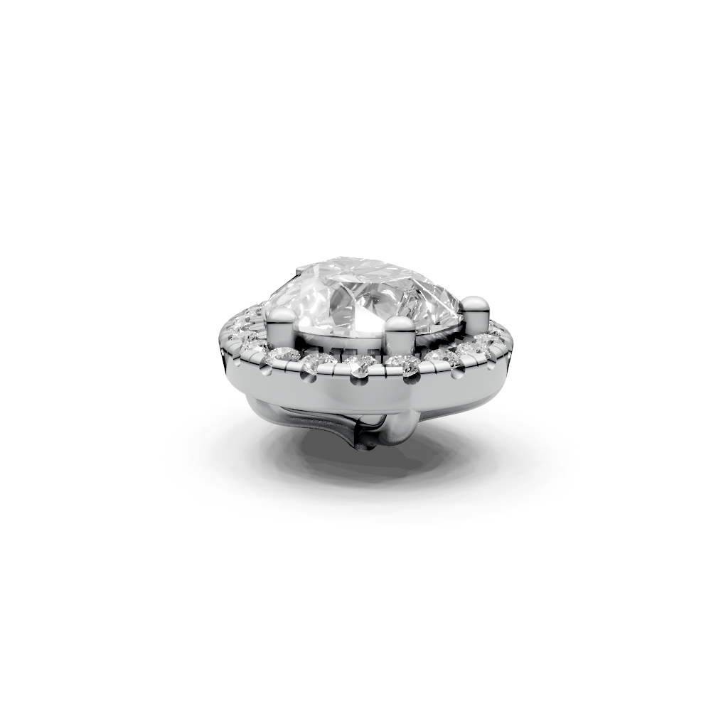 Pear 1ct Centre Setting with Halo