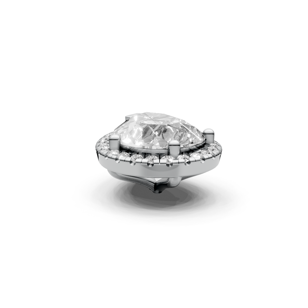 Pear 2ct Centre Setting with Halo