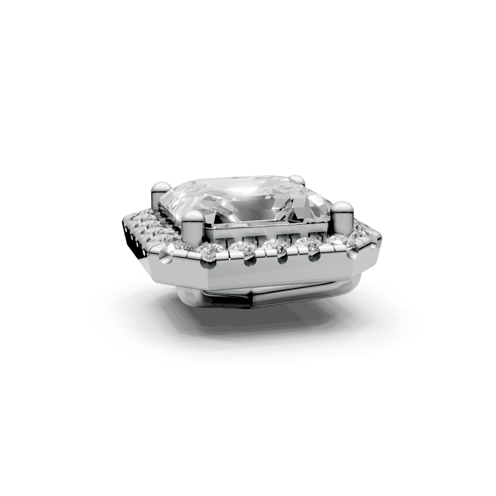 Asscher 1ct Centre Setting with Halo