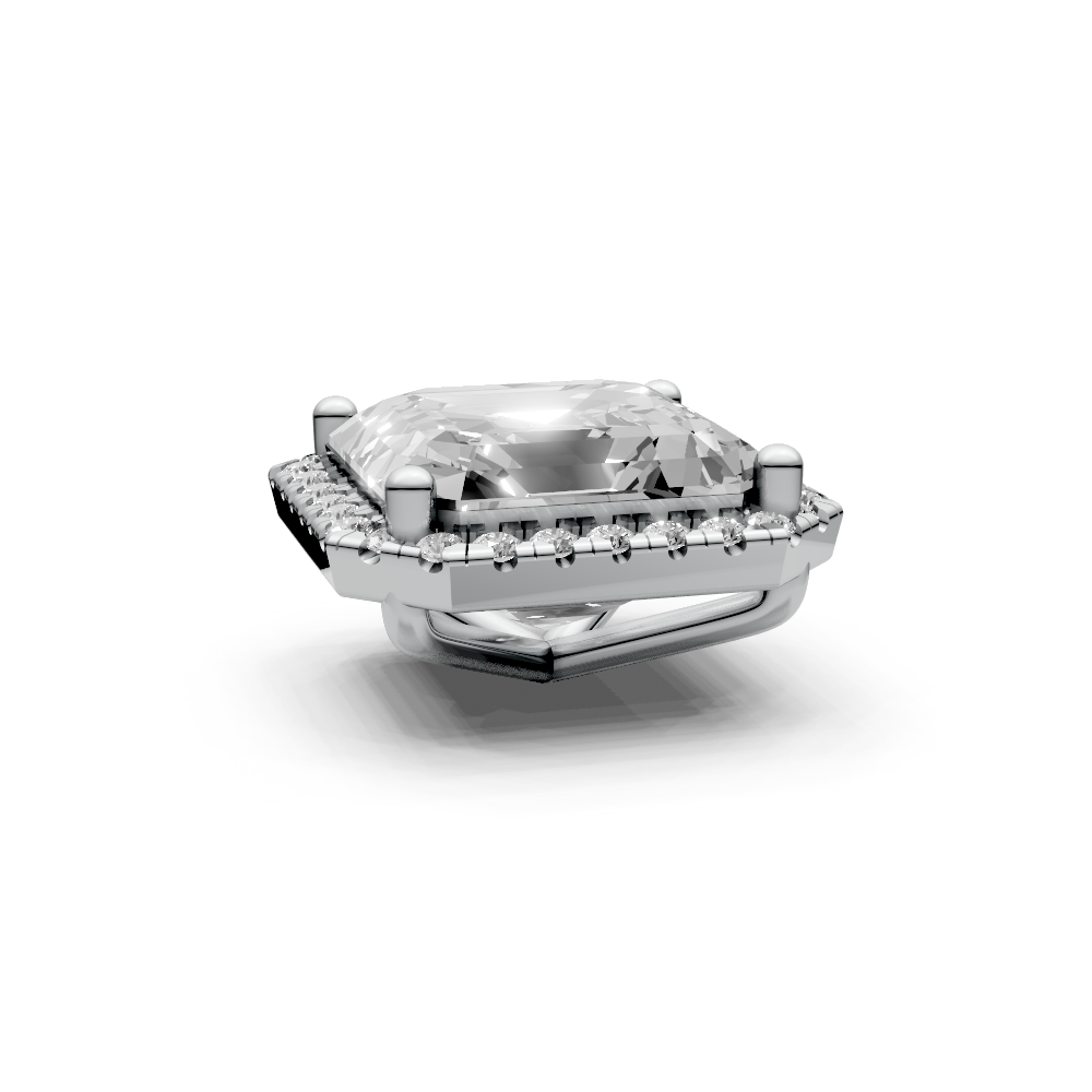 Asscher 4ct Centre Setting with Halo