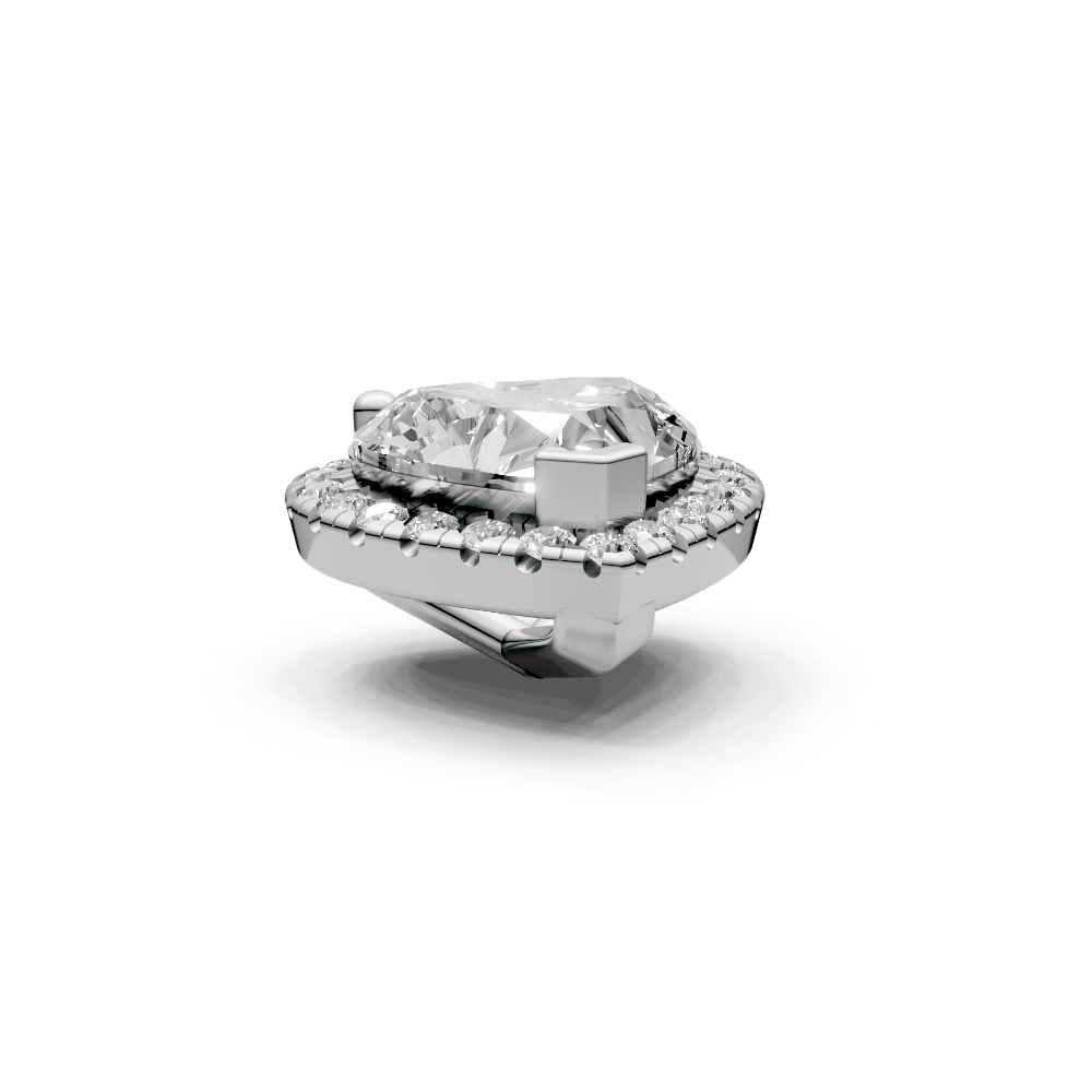 Heart 1ct Centre Setting with Halo