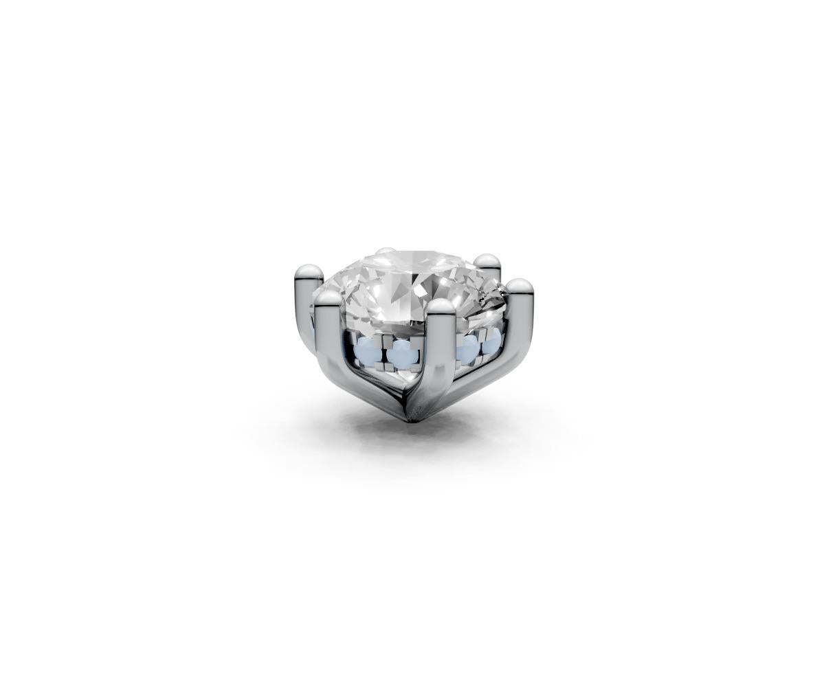 Round 1ct Centre Setting with Hidden Halo