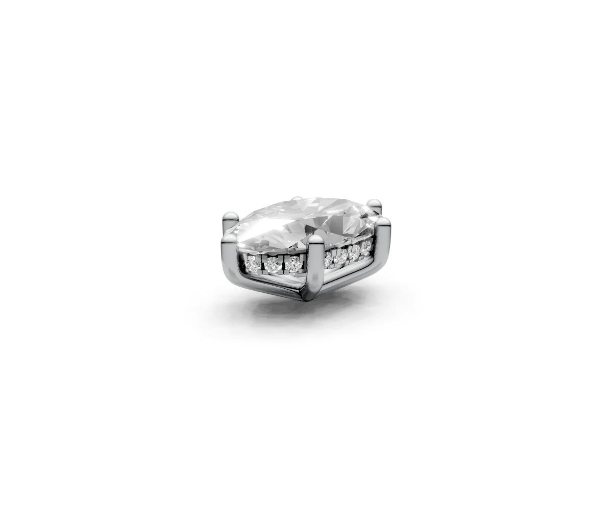 Oval 3ct Centre Setting with Hidden Halo