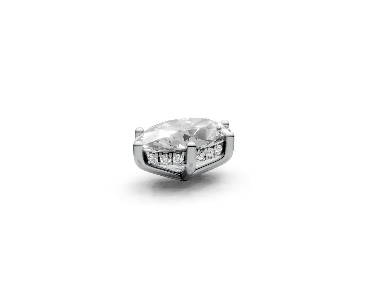 Oval 4ct Centre Setting with Hidden Halo
